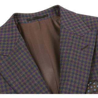 Purple Brown New Slim Fit Wool Sport Coat