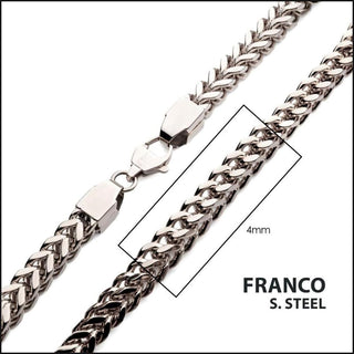 4mm Steel Franco Chain Necklace