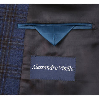 Blue Black Classic Fit Wool Sport Coat