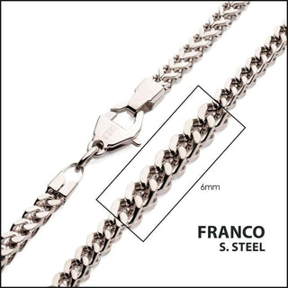 6mm Steel Franco Chain Necklace