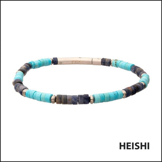Azure Voyager Heishi Bead Bracelet
