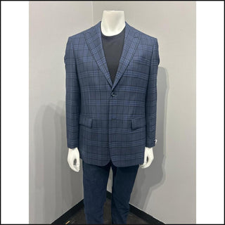 Blue & Charcoal Plaid Sportscoat - That Guy's Secret