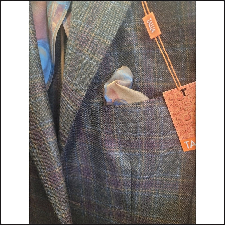 Brown/Blue Stacked Plaid Sportcoat-Sport Coat-That Guy's Secret