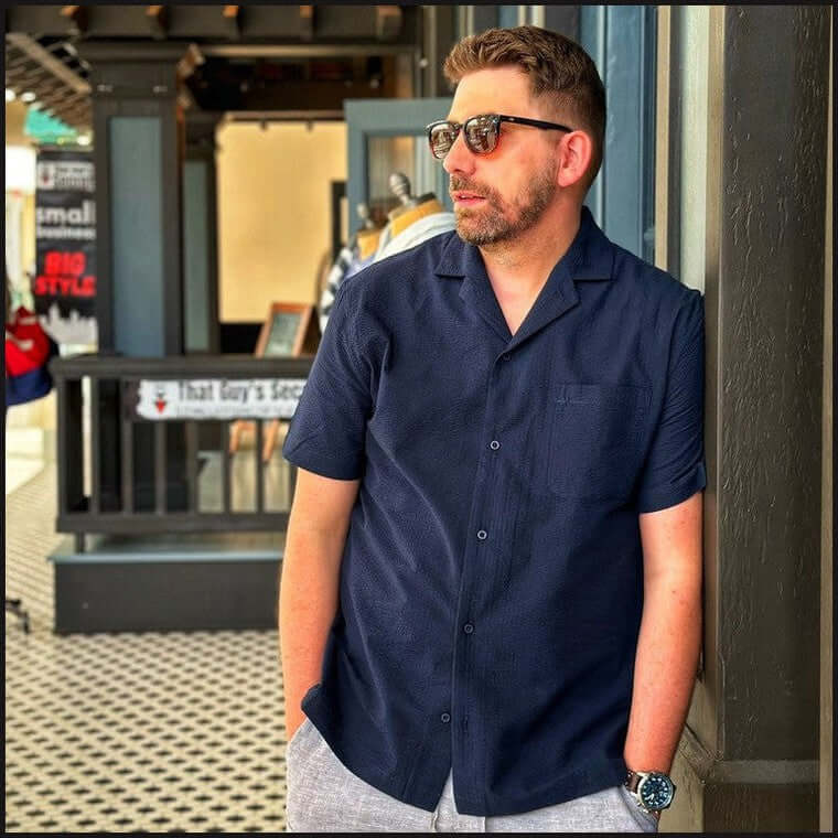 Camp Collar Sportshirt-Button-Down Shirt-That Guy's Secret