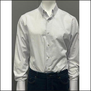 Classic Thistle and Navy Mini Dotted Dobby Check-Button Down Shirt-That Guy's Secret
