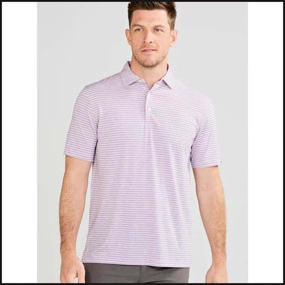 Cloud Lightweight Polo Brookline Stripe-Polo Shirt-That Guy's Secret