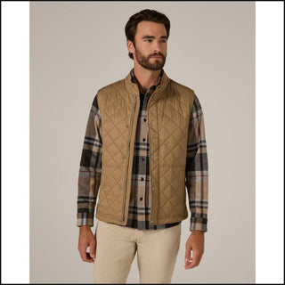 Crest Quilted Vest - Tan - That Guy's Secret