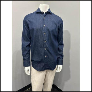 Dark Wash Denim Shirt-Denim Shirt-That Guy's Secret