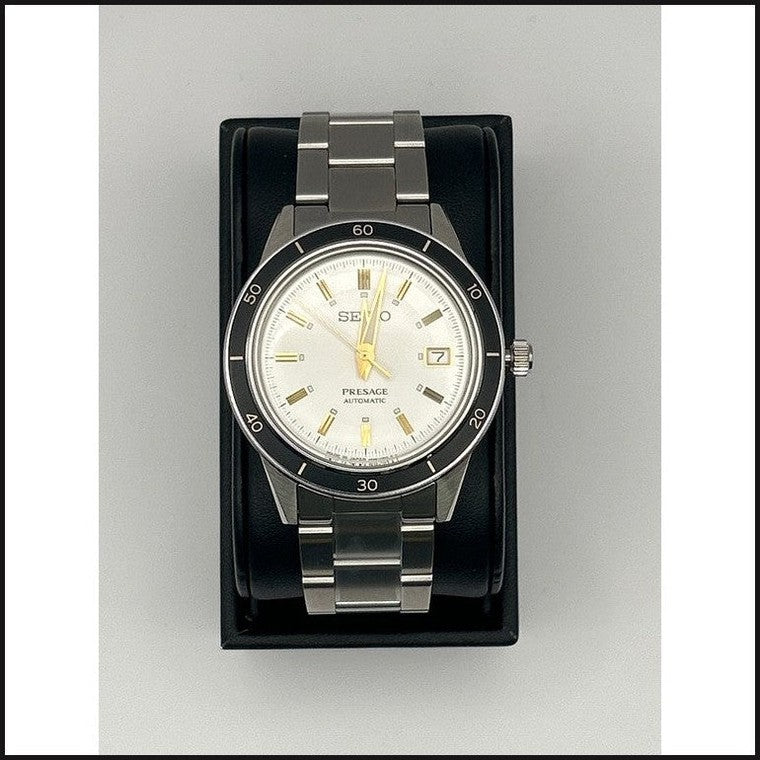 Gents silver tone Automatic Presage Seiko watch