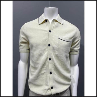 Edgar Knit Button Down Sweater-Short Sleeve Button Down-That Guy's Secret