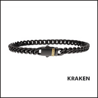 Gold Ion Plated Black Cuban Chain Black Sapphire 8X 8-bracelet-That Guy's Secret