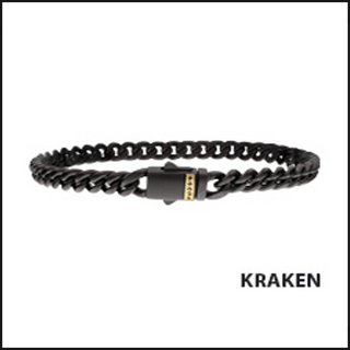 Gold Ion Plated Black Cuban Chain Black Sapphire 8X 8.5-bracelet-That Guy's Secret