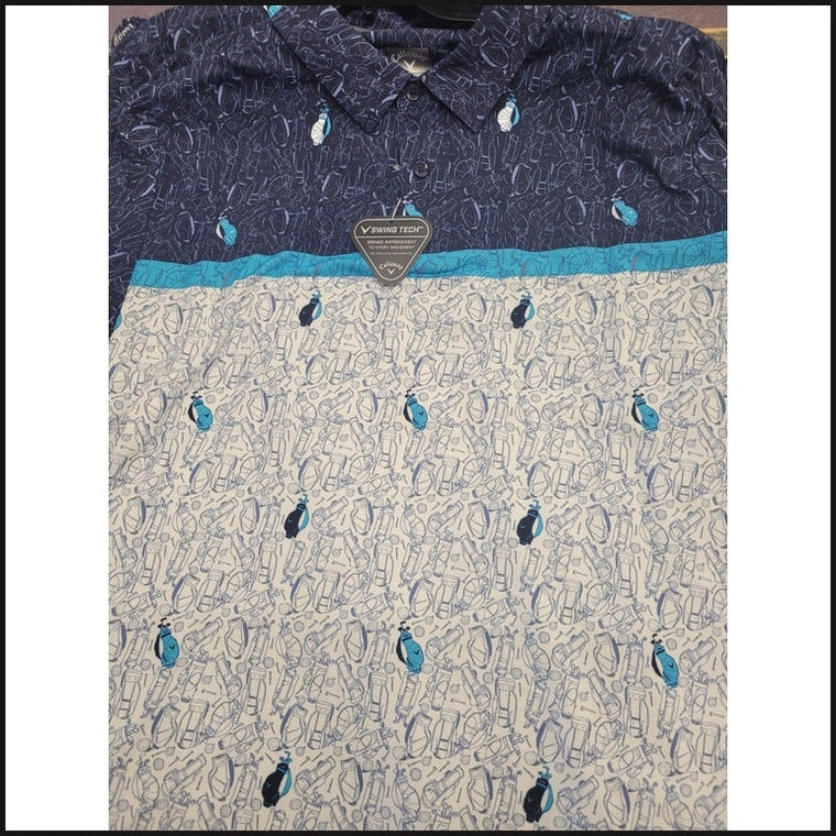 Golf Bag Novelty Print Golf Polo-Polo Shirt-That Guy's Secret