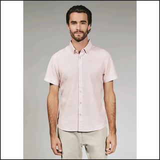 Hollis Seersucker Stretch Short Sleeve Shirt - That Guy's Secret