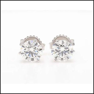 Joseph Asher Starlight Diamond Stud Earrings Set in 14 Karat White Gold-Earrings-That Guy's Secret