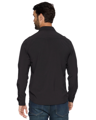 Longmont LS Performance Western Shirt - Black