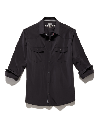 Longmont LS Performance Western Shirt - Black