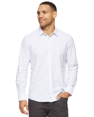 Loretto LS Dot Print Journey Shirt - White