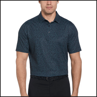 Micro Floral Print Polo-Polo Shirt-That Guy's Secret