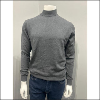 Mock Neck Flat Knit Sweater-Mock Neck-That Guy's Secret