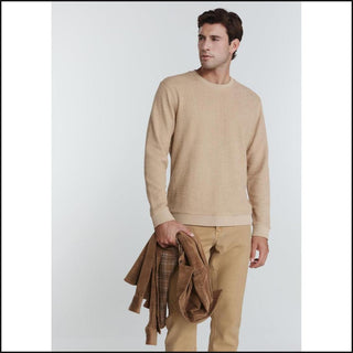 Monterey Oversized Textured Sweatshirt - Tan - That Guy's Secret