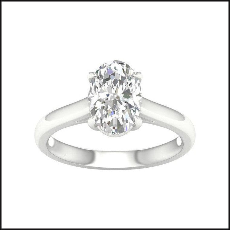 2 Ct Oval Diamond Solitaire Ring - That Guy's Secret