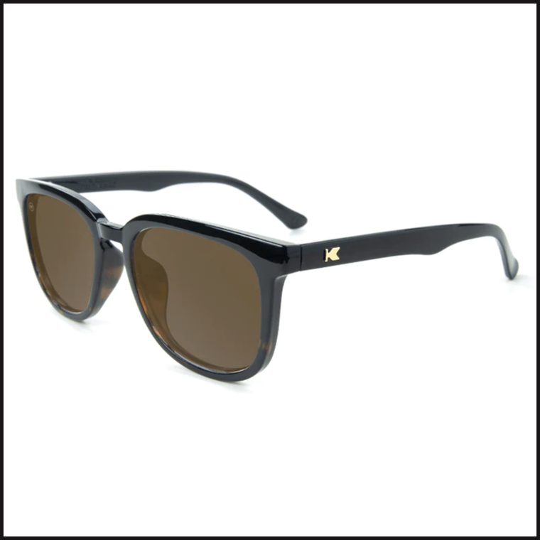 Polarized Paso Robles Sunglasses - Glossy Black and Tortoise Shell Fade / Amber-Sunglasses-That Guy's Secret