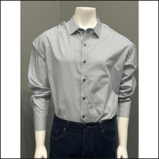 Powder Pink and Sky Blue Geo Obstacle Print Button Down Shirt-Button Down Shirt-That Guy's Secret