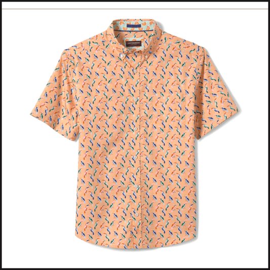 Printed Cotton Short Sleeve Shirt-Button Down Shirt-That Guy's Secret