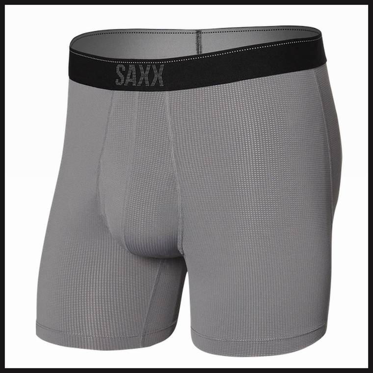 Quest Quick Dry Mesh Boxer Brief - Dark Charcoal II-Underwear-That Guy's Secret