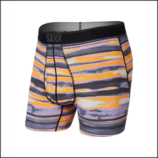 Quest Quick Dry Mesh Boxer Brief - Multi Fog Bank Stripe