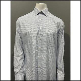 stantt dress shirts RTW Stantt Dress Shirt Perf Navy Abstract Geo Print / 14.5 34/35