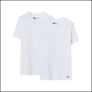 SAXX DropTemp Dry Cotton Undershirt 2 Pack - Crew Neck, White