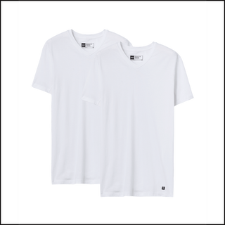 SAXX DropTemp Dry Cotton Undershirt 2 Pack - V-Neck, White
