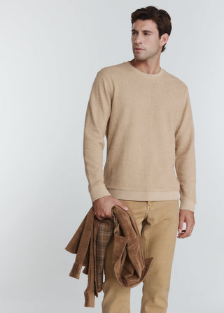 Monterey Oversized Textured Sweatshirt - Tan - That Guy's Secret