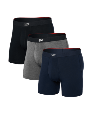SAXX Vibe Xtra 3 Pack - Black/Dark Grey Heather/Navy