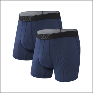 Saxx Quest Boxer Briefs 2 Pack - Midnight Blue II & Midnight Blue II