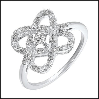 Silver 1/4 ctw Diamond Double Infinity Ring-Ring-That Guy's Secret