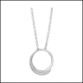 Silver Circle with Tail Pendant-necklace-That Guy's Secret