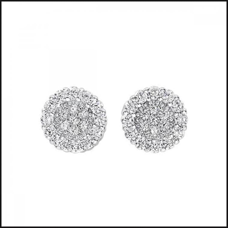 Silver Cluster Stud Earrings-Earrings-That Guy's Secret