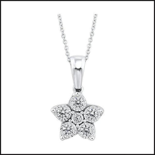 Silver Diamond Star Pendant-necklace-That Guy's Secret
