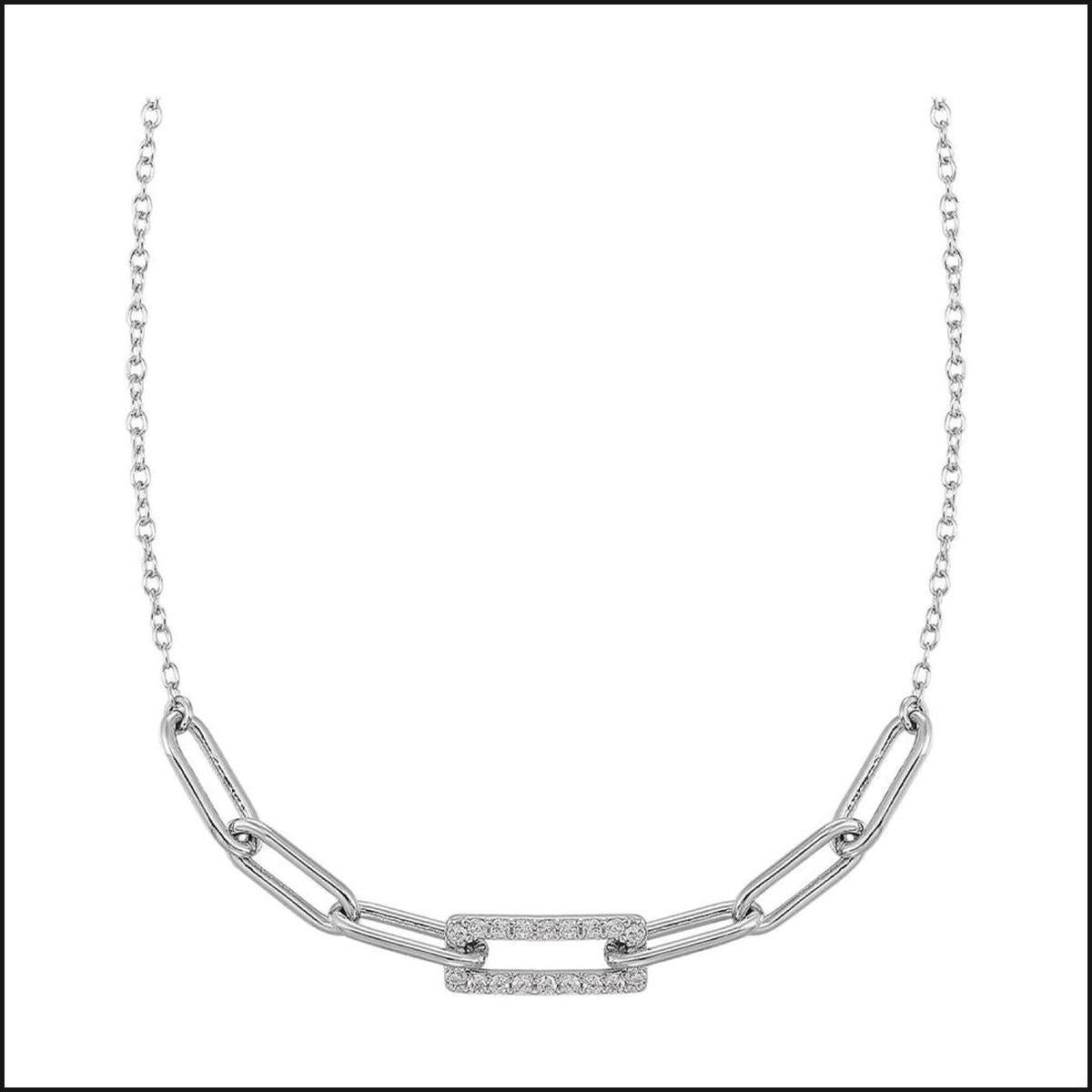 Silver Paperclip Style Necklace-Necklace-That Guy's Secret