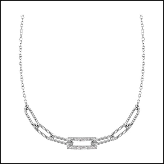 Silver Paperclip Style Necklace-Necklace-That Guy's Secret