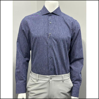Stantt Chambray - Navy Long Sleeve Button Down Shirt-Button Down Shirt-That Guy's Secret