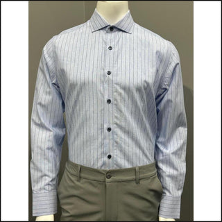 Stantt Chambray Stripe - Tonal Blue Button Down Long Sleeve Shirt-Button Down Shirt-That Guy's Secret