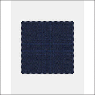 Navy and Blue Stacked Check B435 swatch