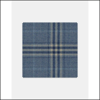 Soft Blue and Cream Stacked Windowpane B416 swatch