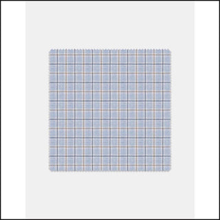 Blue and Taupe Organic Cotton Mini Check R110 swatch