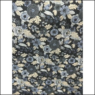 Stantt Midnight and Ice Blue Fancy Floral Long Sleeve Button Down-Button Down Shirt-That Guy's Secret