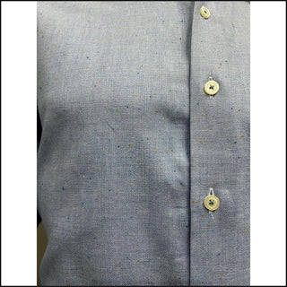 Stantt Sky Blue Speckled Dongle Herringbone Button Down Shirt-Button Down Shirt-That Guy's Secret